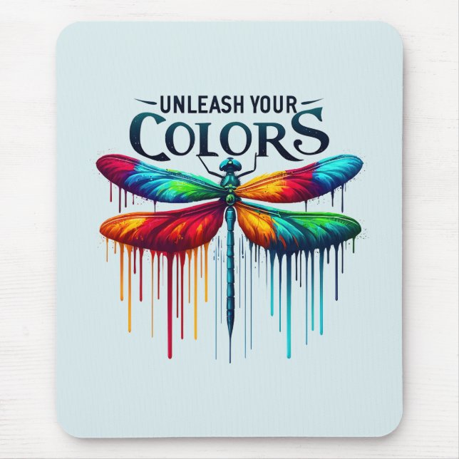 Mousepad Libere suas cores - Dragonfly artística (Frente)