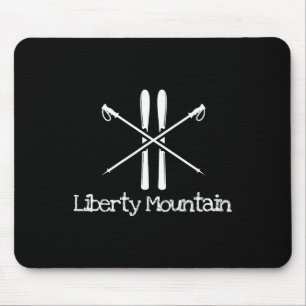 Mousepad Liberty Mountain Rustic Ski Ski Skier Down