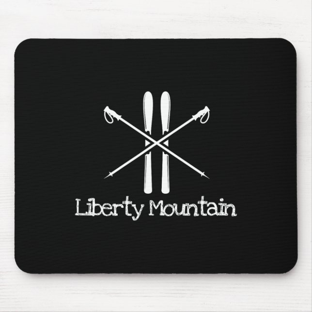 Mousepad Liberty Mountain Rustic Ski Ski Skier Down (Frente)