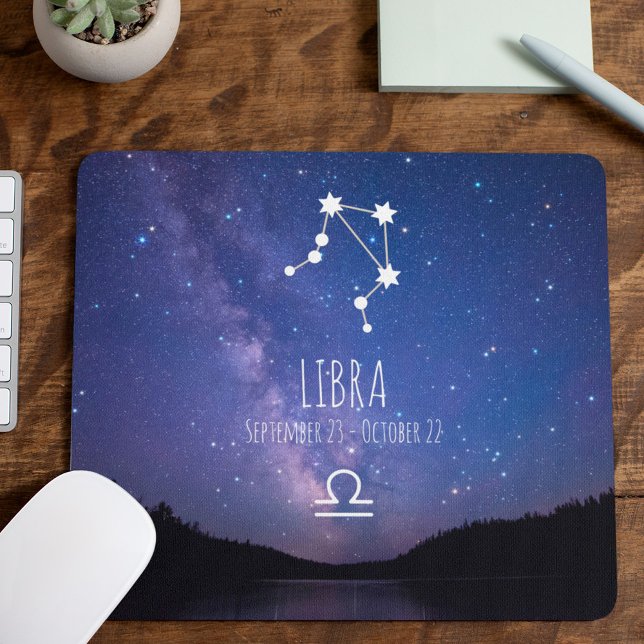 Mousepad Libra | Constelação Zodiac Personalizada (Criador carregado)