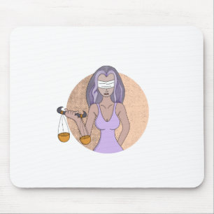 Mousepad Libra e a Senhora da Justiça