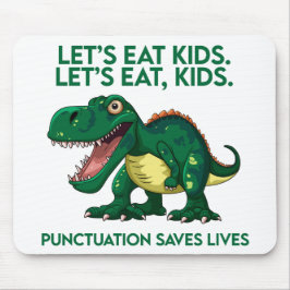 Mousepad Lição de Gramática do Dinossauro Engraçado