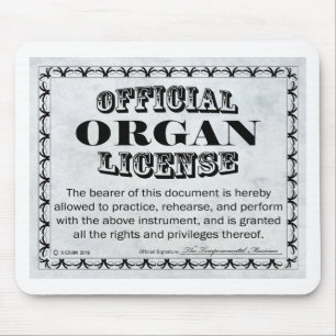 Mousepad Licença de órgão