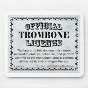 Mousepad Licença de Trombone