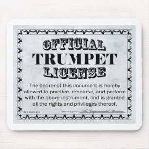 Mousepad Licença de trompete
