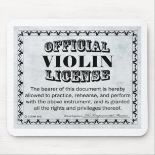 Mousepad Licença de Violino