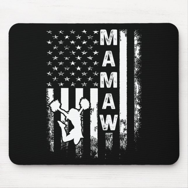 Mousepad Líder de Torcida Animadora Mamãe América Bandeira  (Frente)