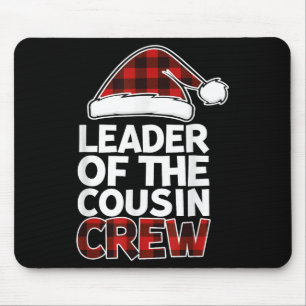 Mousepad Líder do Natal da Tripulação Prima Vermelha de Búf