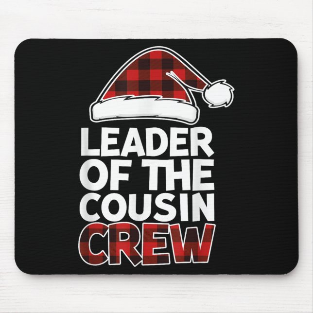 Mousepad Líder do Natal da Tripulação Prima Vermelha de Búf (Frente)