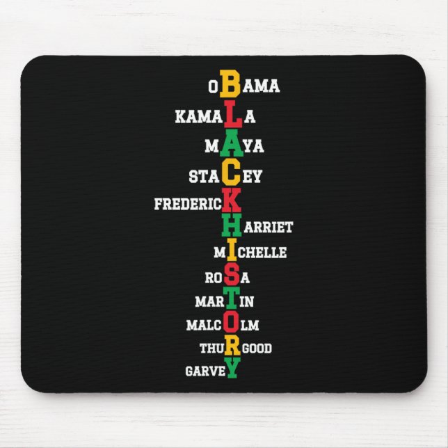 Mousepad Líderes do Mês da História Negra Mês da História N (Frente)