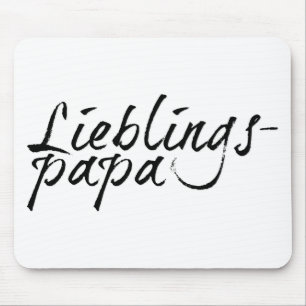 Mousepad Lieblingspapa - Schwarzer Schriftzug 00001