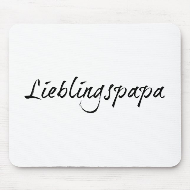 Mousepad Lieblingspapa - Schwarzer Schriftzug 00001 (Frente)