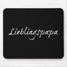 Mousepad Lieblingspapa - weißer Schriftzug 00001