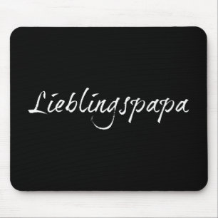 Mousepad Lieblingspapa - weißer Schriftzug 00001