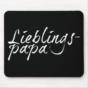Mousepad Lieblingspapa - weißer Schriftzug 00001