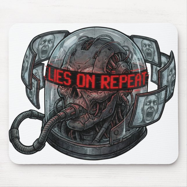 Mousepad Lies On Repeat – Dystopian Propaganda Brainwash (Frente)