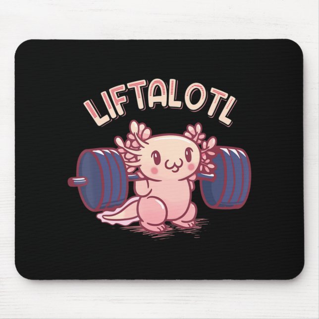 Mousepad Liftalotl Levantando Axolotl Peslevantando Gym Wor (Frente)