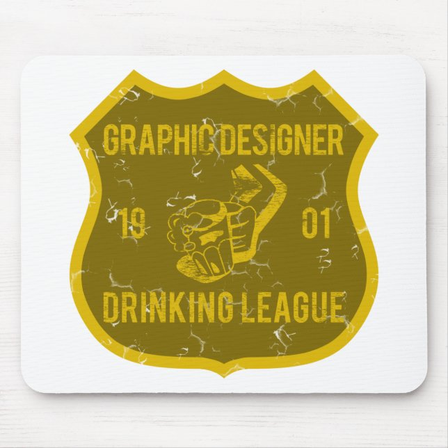 Mousepad Liga do bebendo do designer gráfico (Frente)