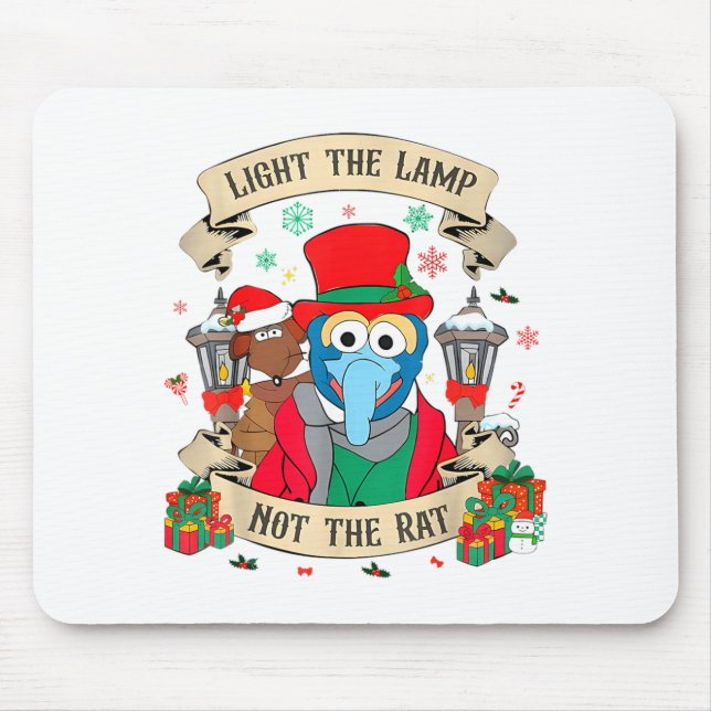 Mousepad Light The Lamp Not The Rat Funny Christmas Matchin (Frente)