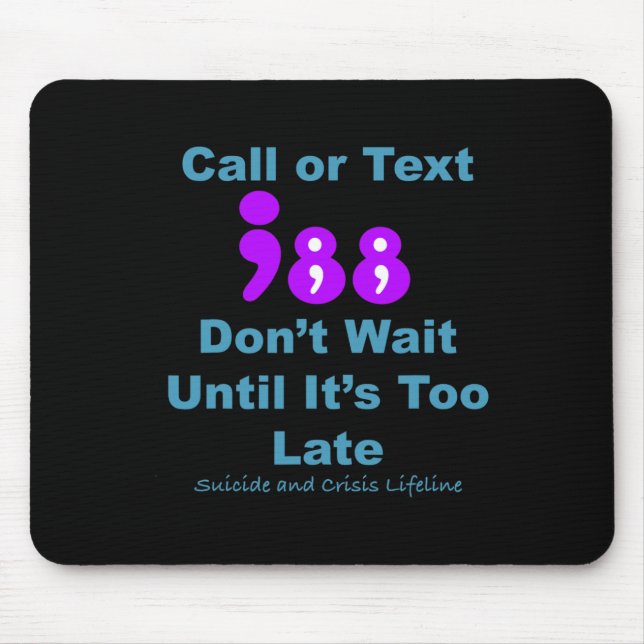 Mousepad Ligue ou envie o texto 988 Não aguarde (Frente)