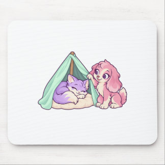 Mousepad Lila e Peaches Tapete de Mouse do Forte de Coberto