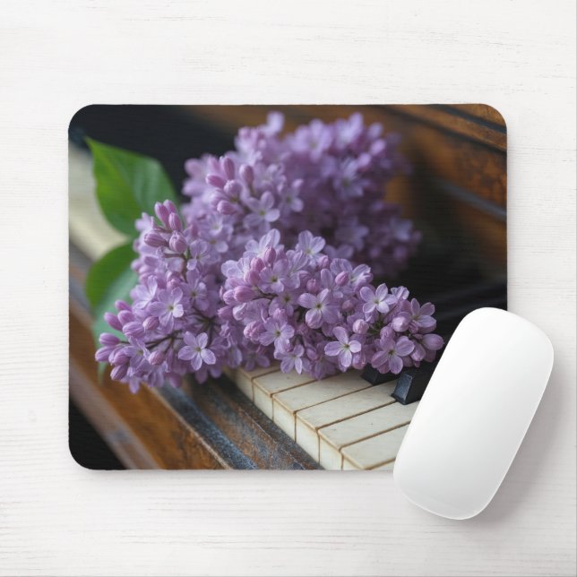 Mousepad Lilac Bunch Nas Chaves Antigas Do Piano (Com mouse)