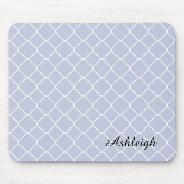 Mousepad Lilac e Quatrefoil Branco (Frente)