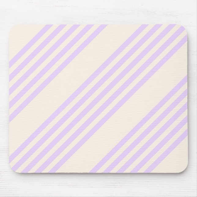 Mousepad Lilac púrpura e bege 5 listras (Frente)