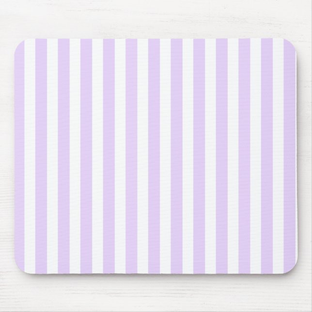 Mousepad Lilac, púrpura e tiras doces brancas (Frente)
