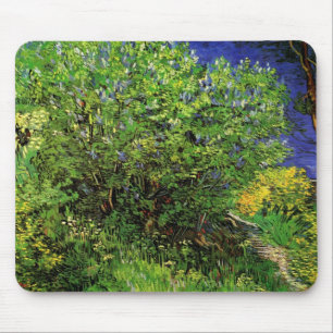 Mousepad Lilases de Vincent van Gogh, Flores de Jardim Anti
