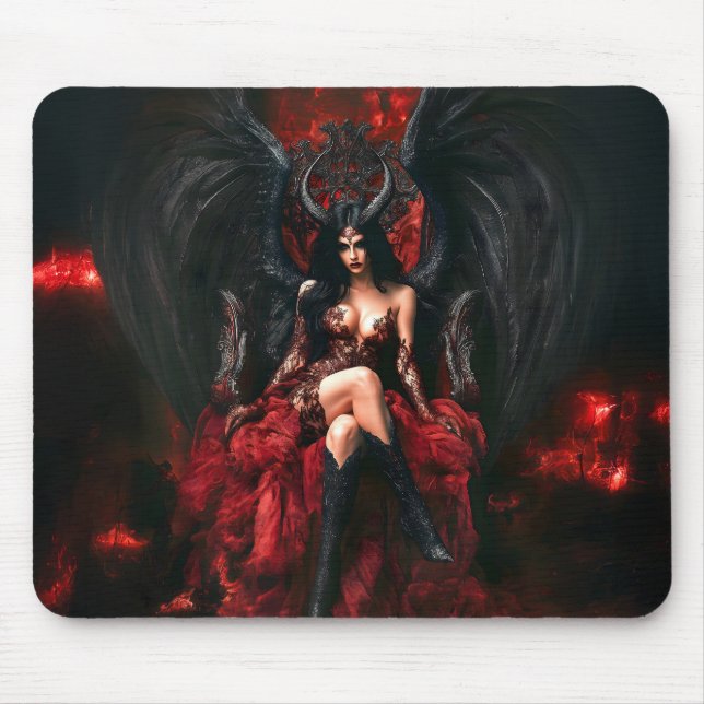 Mousepad Lilith, Deusa Escura, Oculta, Bruxaria, Gótica 2 (Frente)