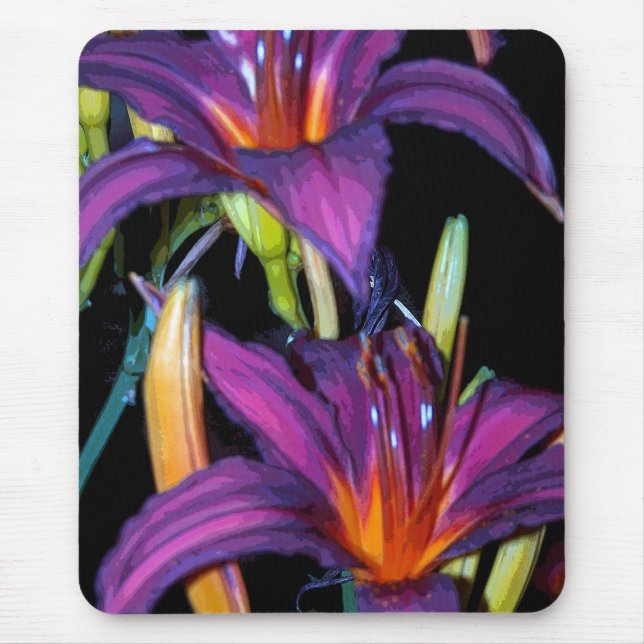 Mousepad Lillies colorido (Frente)