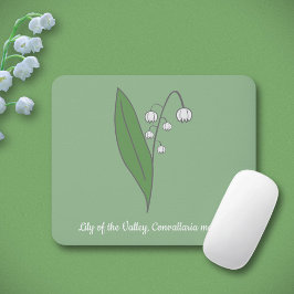 Mousepad Lily Botânica da Flor Pastel do Vale