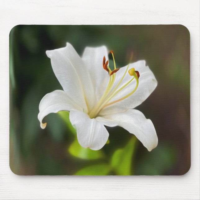 Mousepad Lily branca-selvagem (Frente)