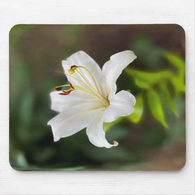 Mousepad Lily branca-selvagem (Frente)