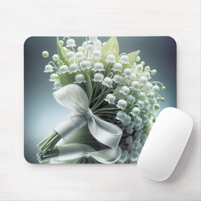 Mousepad Lily do Buquê de Casamento do Vale (Com mouse)