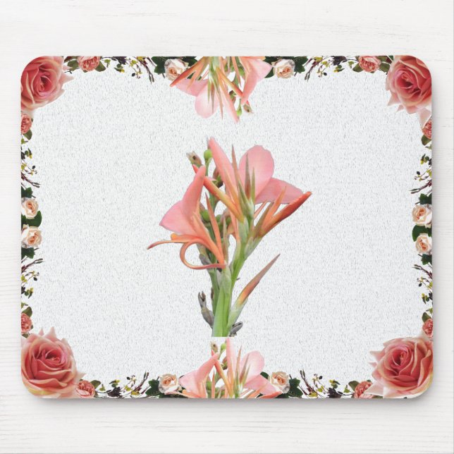 Mousepad Lily Flower Botanical Art (Frente)