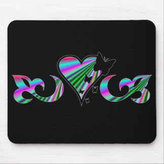 Mousepad Lily Heart e Borboleta - rainbowart