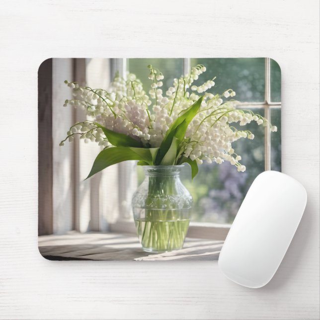 Mousepad Lily of the Valley Buquê By Window (Com mouse)