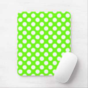Mousepad Lima Verde e Branco de Bolinhas