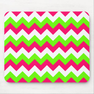 Mousepad Limão cor-de-rosa e ziguezague branco