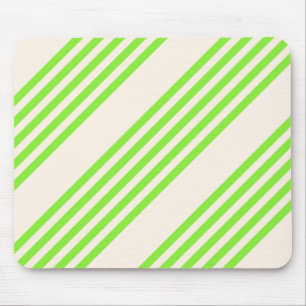 Mousepad Lime green and beige five stripes pattern