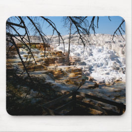 Mousepad Limestone terrace Mammoth Hot Primavera Yellowston