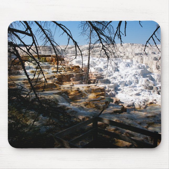 Mousepad Limestone terrace Mammoth Hot Primavera Yellowston (Frente)