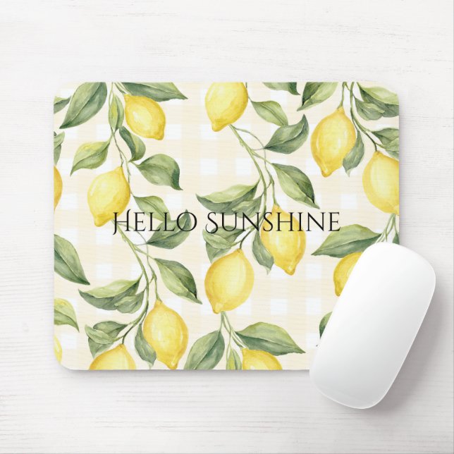 Mousepad Limões Amarelos Frescos (Com mouse)