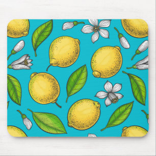 Mousepad Limões em azul