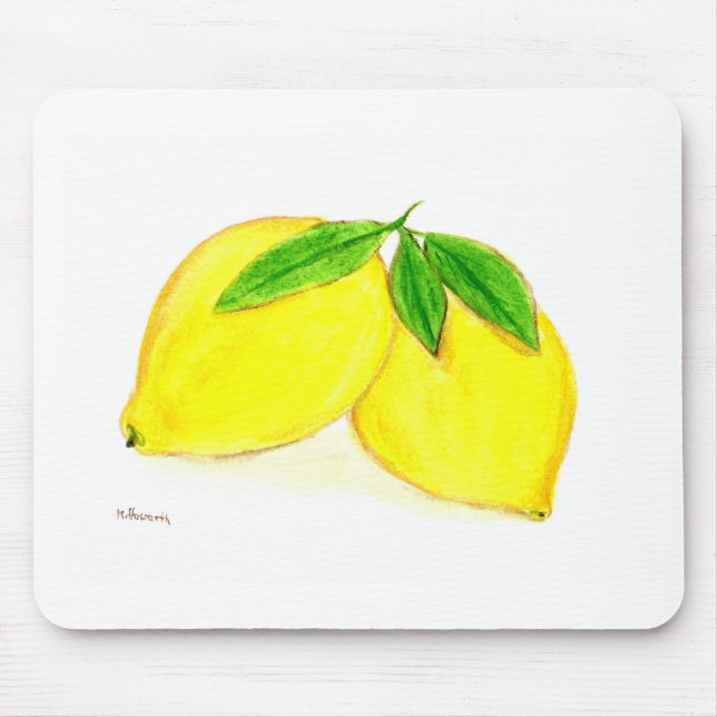 Mousepad Limões Yellow Fruta citrincolor tropical (Frente)