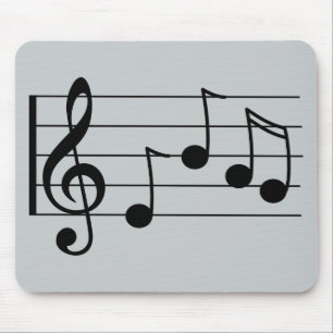 Mousepad Limpa e funcionarios do térreo de notação musical