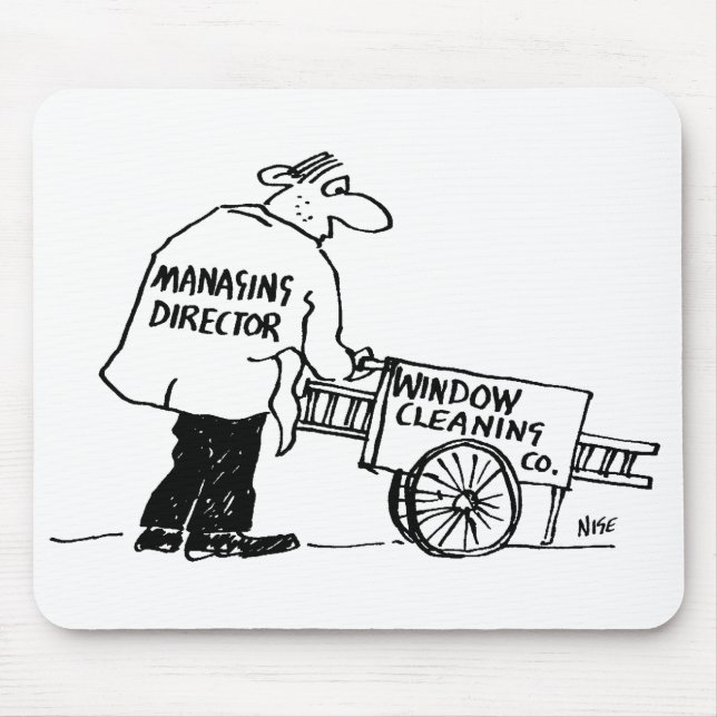 Mousepad Limpador de Janelas com Carrinho de Limpeza de Jan (Frente)