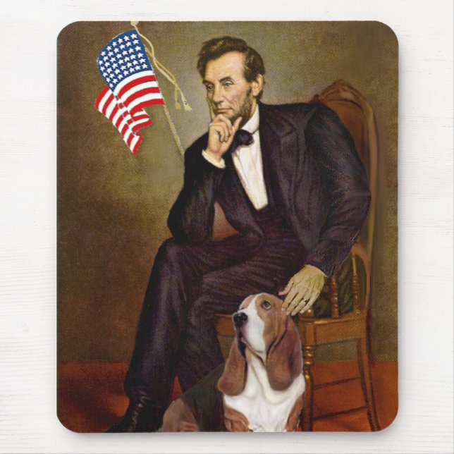 Mousepad Lincoln e Basset #2 (Frente)